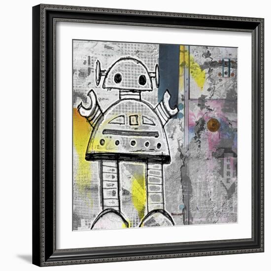 Girly Grunge Robot-Roseanne Jones-Framed Giclee Print