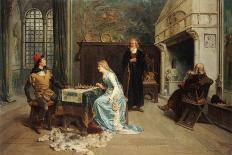 Fernando and Iolanda Playing Chess-Girolamo Induno-Framed Giclee Print