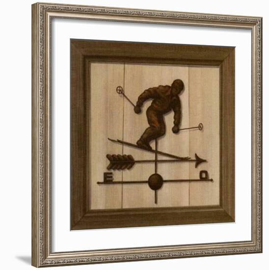 Girouette Skieur-Thierry Verger-Framed Art Print