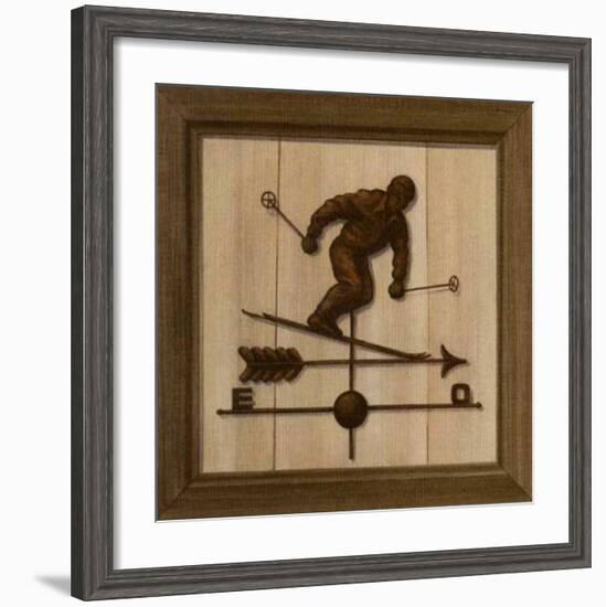 Girouette Skieur-Thierry Verger-Framed Art Print