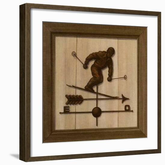 Girouette Skieur-Thierry Verger-Framed Art Print