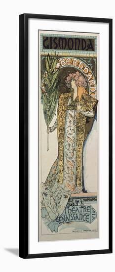 Gismonda, the First Poster by Mucha for Sarah Bernhard and the Théatre De La Renaissance, 1894-Alphonse Mucha-Framed Giclee Print