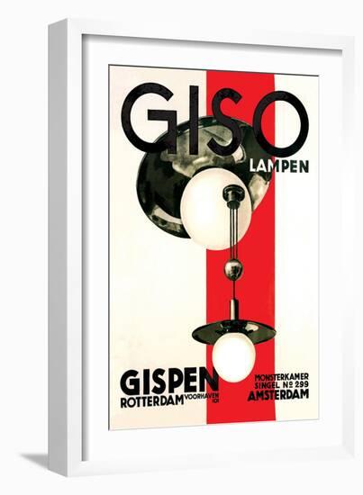 Giso Lamps-Wilhelm H. Gispen-Framed Art Print