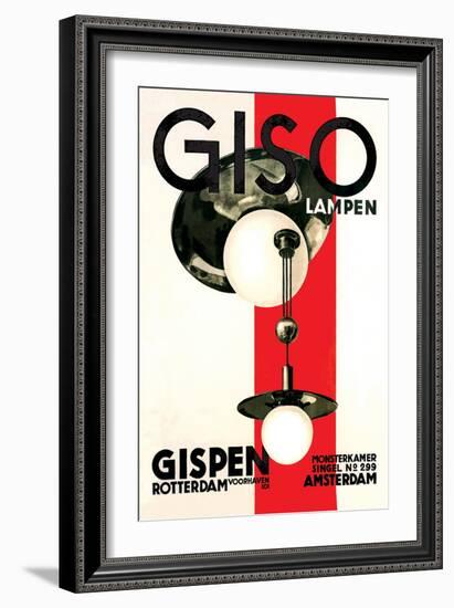 Giso Lamps-Wilhelm H. Gispen-Framed Art Print