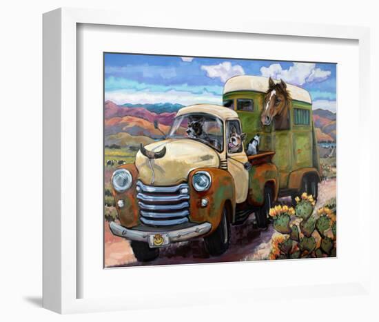 Git Along Lil Dogies-CR Townsend-Framed Art Print