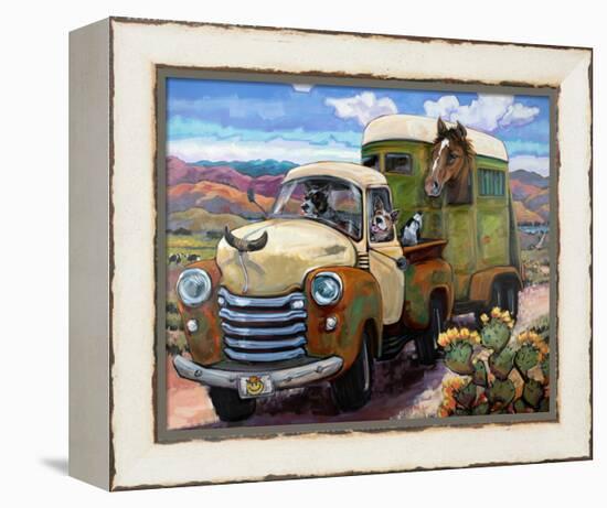 Git Along Lil Dogies-CR Townsend-Framed Stretched Canvas