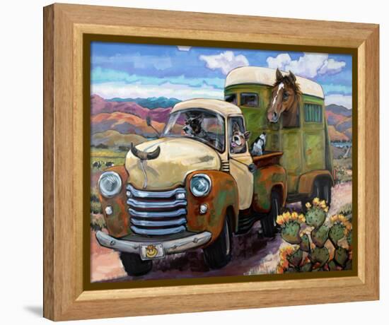 Git Along Lil Dogies-CR Townsend-Framed Stretched Canvas
