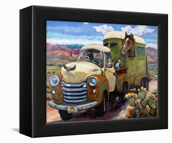 Git Along Lil Dogies-CR Townsend-Framed Stretched Canvas