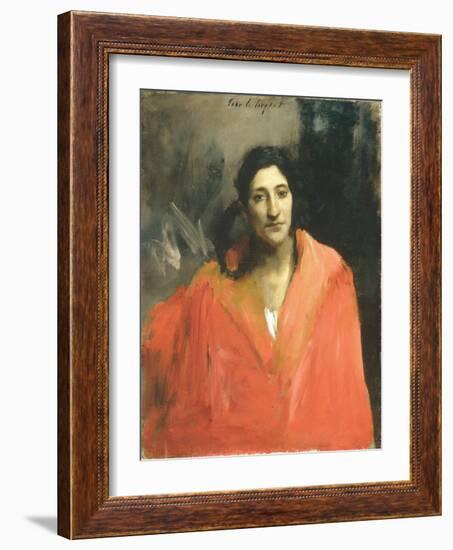 Gitana, 1876 (Oil on Canvas)-John Singer Sargent-Framed Giclee Print