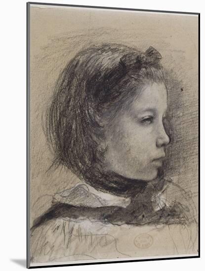 Giulia Bellelli, étude pour La famille Bellelli-Edgar Degas-Mounted Premium Giclee Print