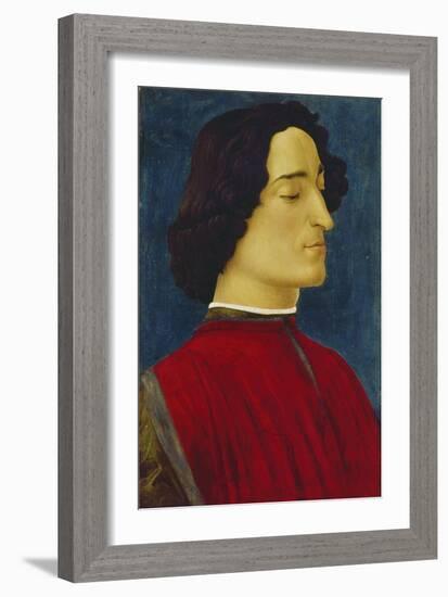 Giuliano De' Medici (1453-1478), about 1478-Sandro Botticelli-Framed Giclee Print