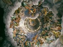 View of Olympus, Home of the Gods, Fresco in the Room of the Giants-Giulio Romano-Giclee Print