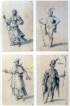 Costume Designs for Classical Deities, 16th Century-Giuseppe Arcimboldi-Framed Giclee Print