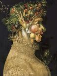 Reversible Anthropomorphic Portrait of a Man Composed of Fruit-Giuseppe Arcimboldo-Framed Premier Image Canvas