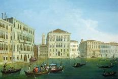 A View of the Rialto Bridge with the Palazzo dei Camerlenghi to the Right-Giuseppe Bernardino Bison-Framed Giclee Print