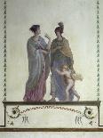 Allegory of Comedy, Justice and Truth, Pompeian-Style Fresco-Giuseppe Borsato-Giclee Print