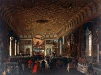 The Memorial Service of Antonio Canova (1757-1822) in the Hall of the Assumption-Giuseppe Borsato-Giclee Print