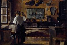 Kitchen at Castagnea (Painter's Birthplace), 1894-Giuseppe Bozzalla-Giclee Print