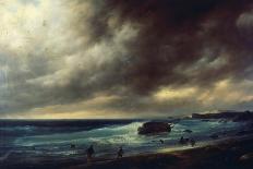 Storm on Scheveningen Beach, 1839-Giuseppe Cannella-Framed Giclee Print