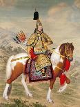Qazaq présentant len tribut leurs chevaux à l'empereur Qianlong-Giuseppe Castiglione-Giclee Print