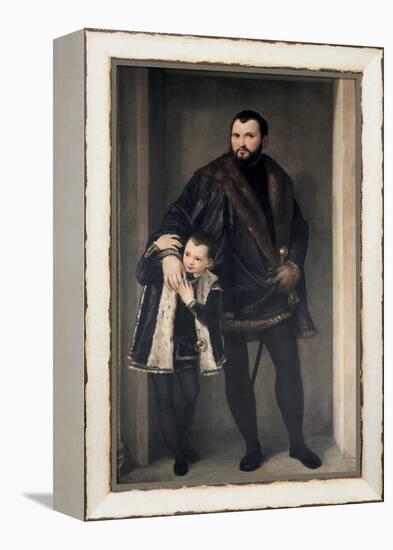 Giuseppe Da Porto and His Son, 16th Century-Paolo Veronese-Framed Premier Image Canvas