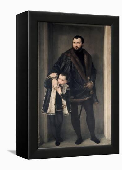 Giuseppe Da Porto and His Son, 16th Century-Paolo Veronese-Framed Premier Image Canvas