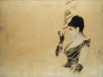 Woman on the Sofa (Donna Sul Divano)-Giuseppe De Nittis-Giclee Print