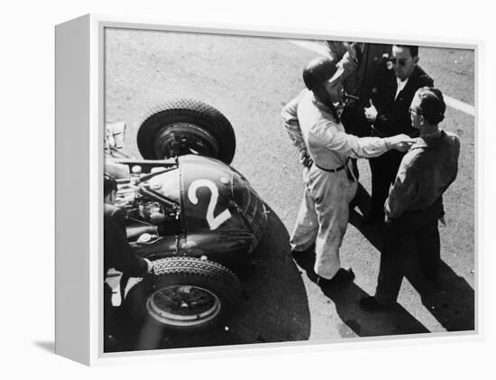 Giuseppe Farina and Alfa Romeo 159, French Grand Prix, Rheims, 1951-null-Framed Premier Image Canvas