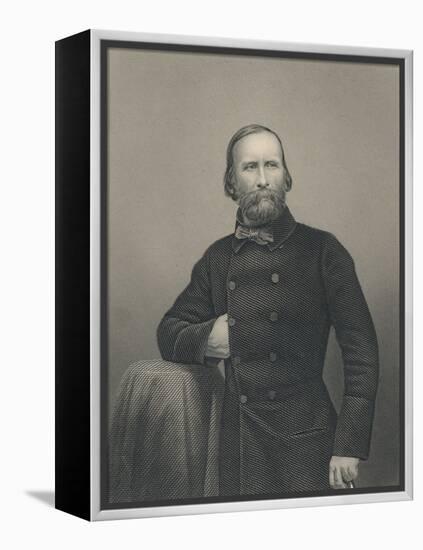 Giuseppe Garibaldi, Engraved by D.J Pound-Italian Photographer-Framed Premier Image Canvas