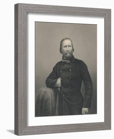 Giuseppe Garibaldi, Engraved by D.J Pound-Italian Photographer-Framed Giclee Print