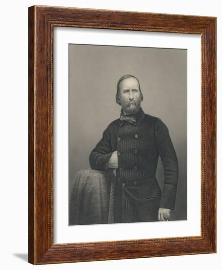 Giuseppe Garibaldi, Engraved by D.J Pound-Italian Photographer-Framed Giclee Print