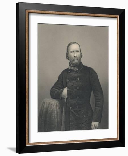 Giuseppe Garibaldi, Engraved by D.J Pound-Italian Photographer-Framed Giclee Print