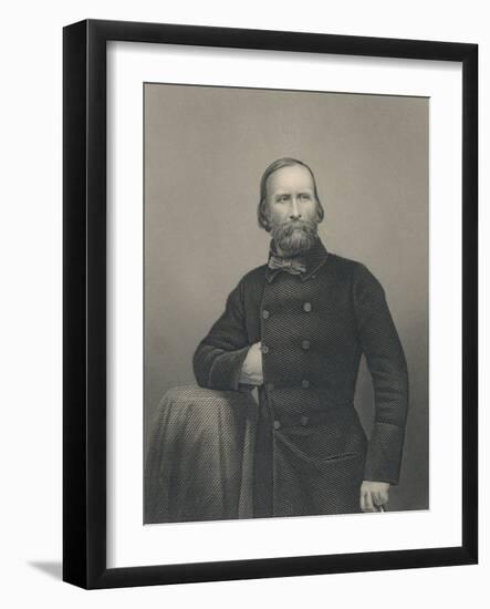 Giuseppe Garibaldi, Engraved by D.J Pound-Italian Photographer-Framed Giclee Print
