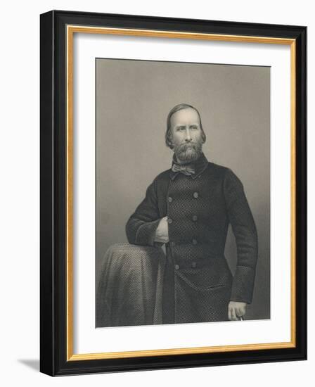 Giuseppe Garibaldi, Engraved by D.J Pound-Italian Photographer-Framed Giclee Print