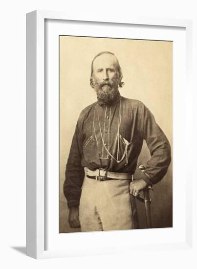 Giuseppe Garibaldi, from a 19th Century Photograph-null-Framed Photographic Print