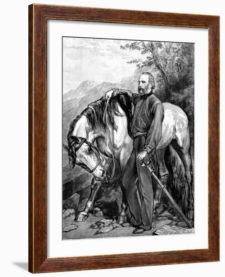 Giuseppe Garibaldi, Italian Patriot and Soldier of the Risorgimento, 1861-null-Framed Giclee Print