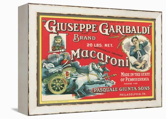 Giuseppe Garibaldi Macaroni Label-null-Framed Stretched Canvas