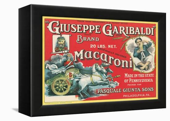 Giuseppe Garibaldi Macaroni Label-null-Framed Stretched Canvas