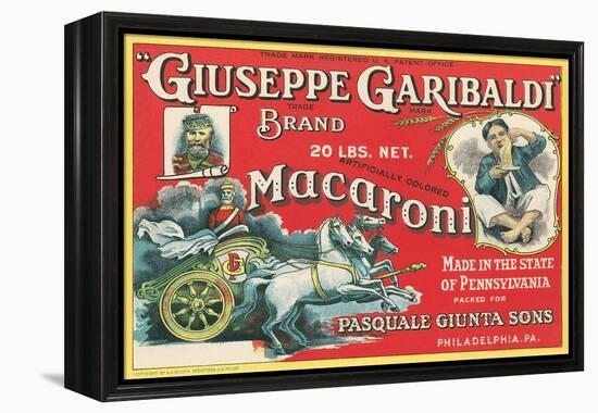 Giuseppe Garibaldi Macaroni Label-null-Framed Stretched Canvas