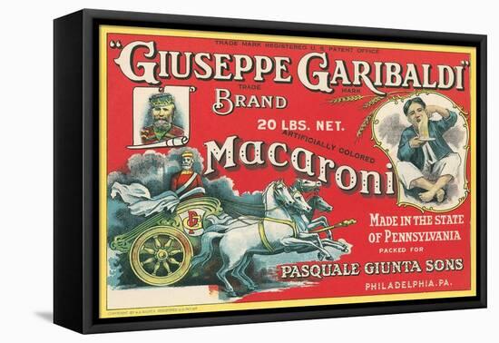 Giuseppe Garibaldi Macaroni Label-null-Framed Stretched Canvas