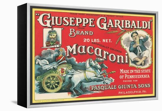 Giuseppe Garibaldi Macaroni Label-null-Framed Stretched Canvas