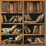 Scaffali con libri di musica-Giuseppe Maria Crespi-Art Print