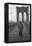 Giuseppe Ungaretti Walking on the Walkway of the Brooklyn Bridge-Mario de Biasi-Framed Premier Image Canvas