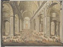 A Procession in St. Peter's, Rome-Giuseppe Vasi-Giclee Print
