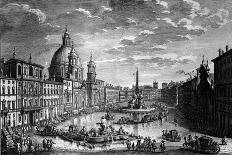 View of the Piazza Navona During the Ferragosto Holiday, 1752-Giuseppe Vasi-Giclee Print