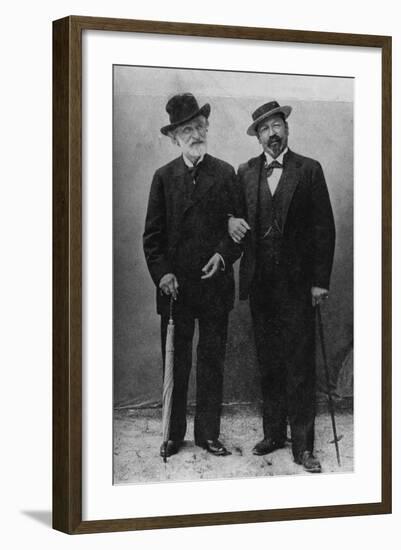 Giuseppe Verdi and Francesco Tamagno-null-Framed Photographic Print