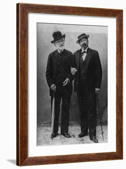 Giuseppe Verdi and Francesco Tamagno-null-Framed Photographic Print