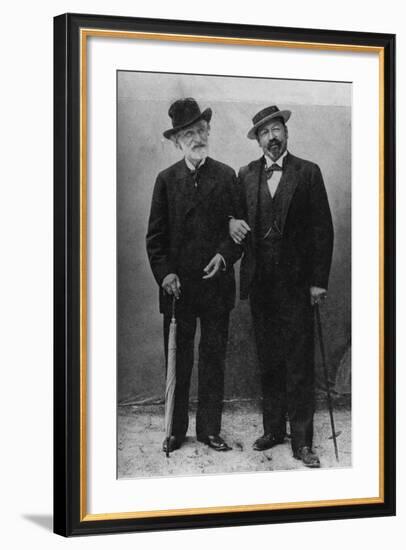 Giuseppe Verdi and Francesco Tamagno-null-Framed Photographic Print