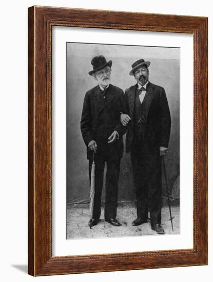 Giuseppe Verdi and Francesco Tamagno-null-Framed Photographic Print