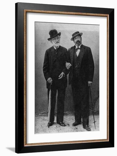 Giuseppe Verdi and Francesco Tamagno-null-Framed Photographic Print